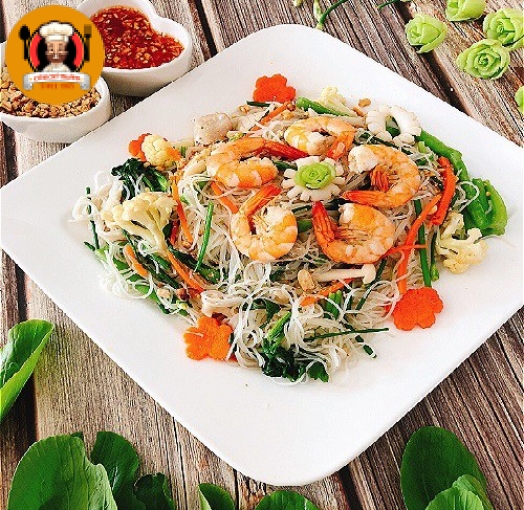 Bún gạo xào thập cẩm