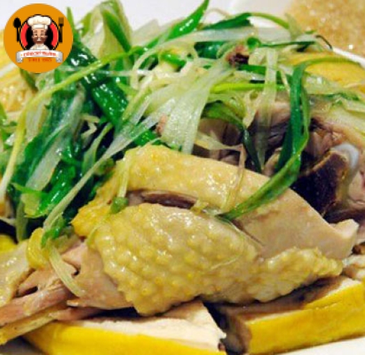 Cơm gà hấp hành