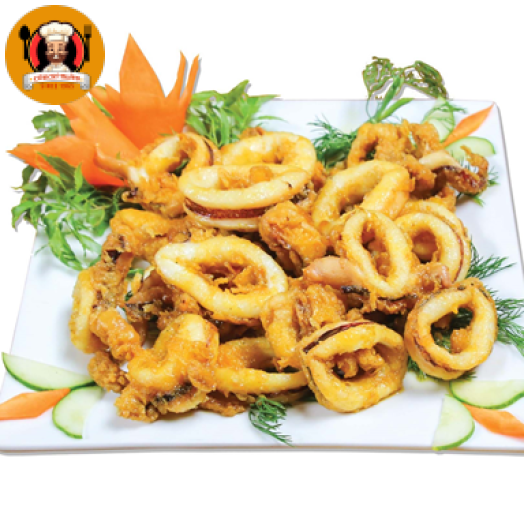 cơm mực chiên bơ